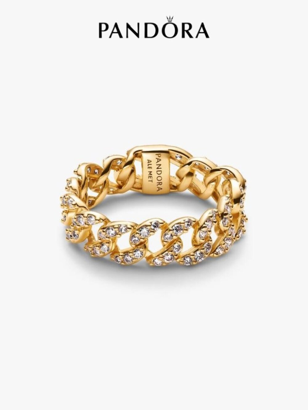 Pandora Pavé Cuban Chain Ring
